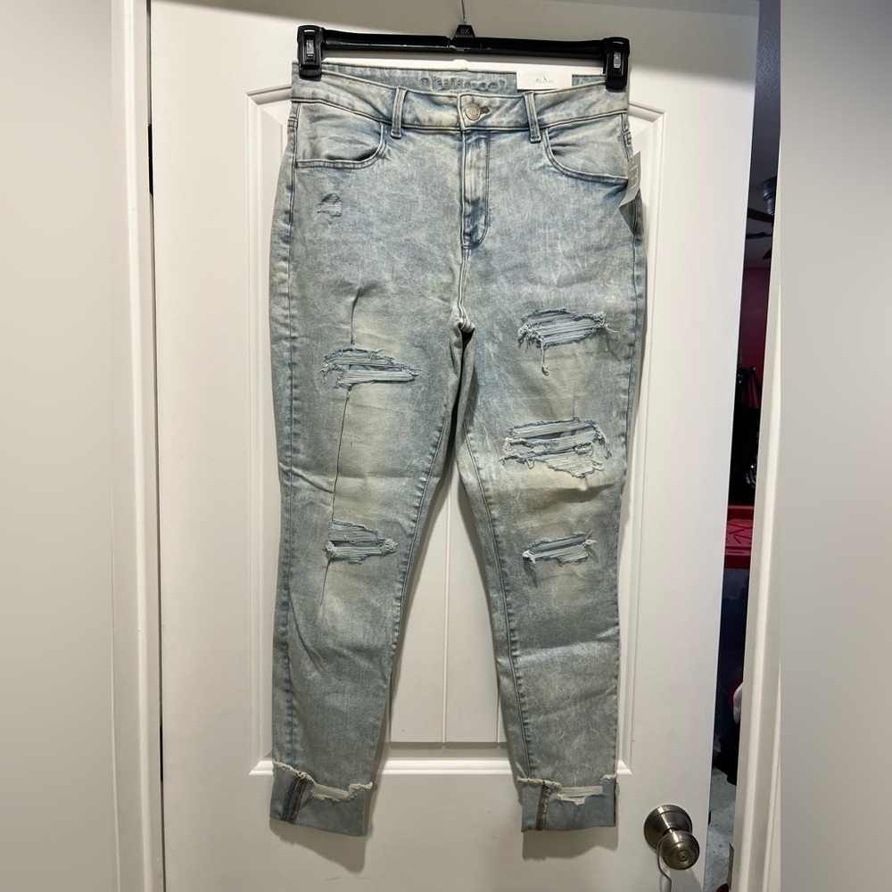New NWT Maurice’s vintage jeggings Jeans L large R regular high rise distressed